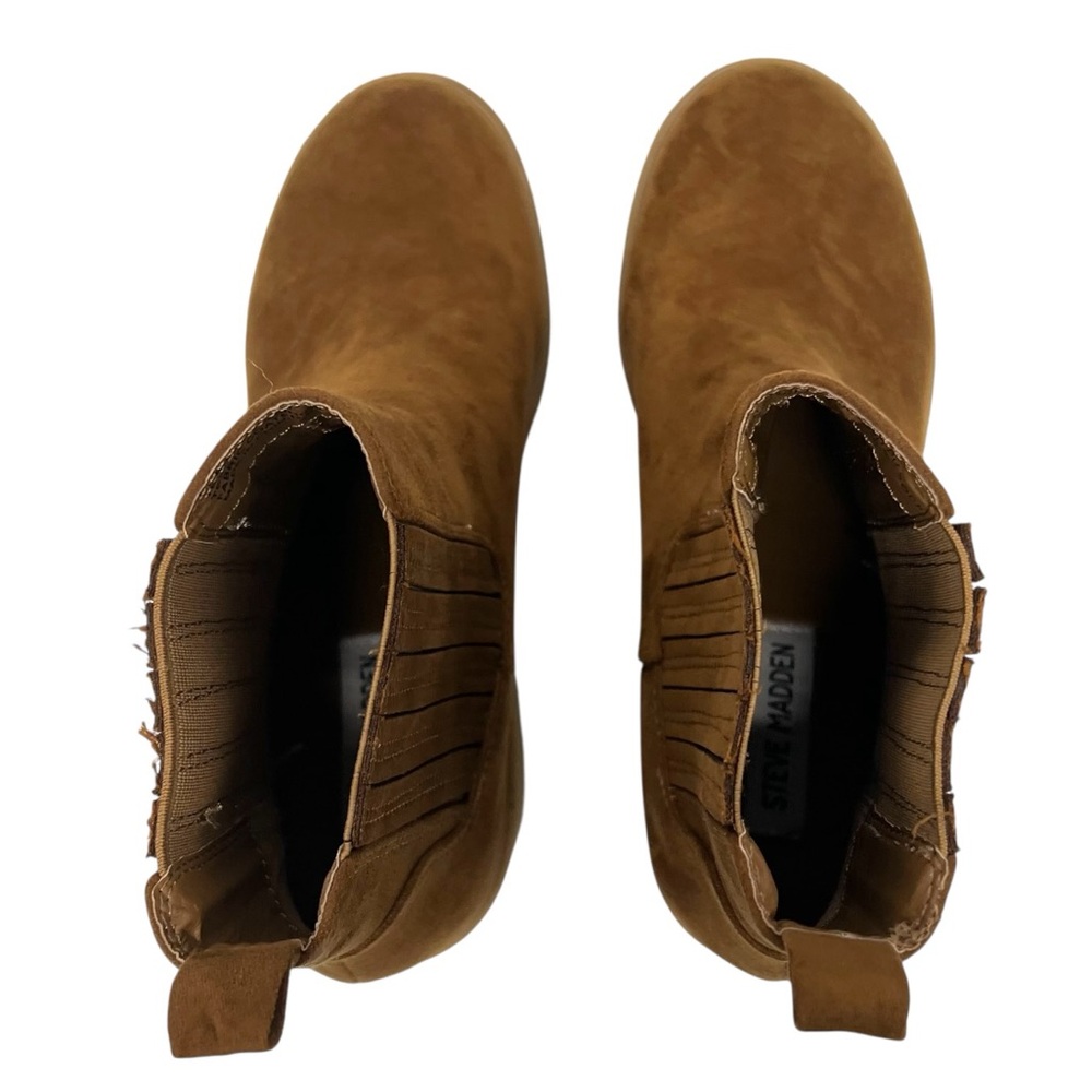 Steve Madden Caster H20 Camel Micro Suede Waterproof Lug Sole Boot  Women 8 - Picture 9 of 15